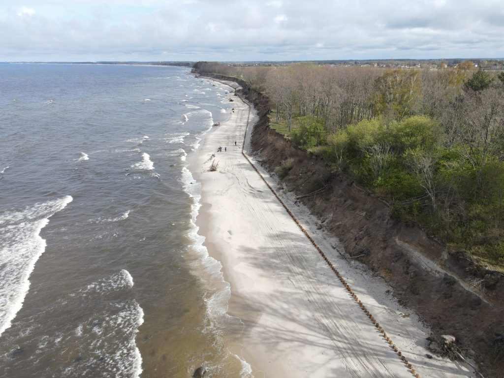 Около Куликово укрепили камнем ещё 200 метров побережья