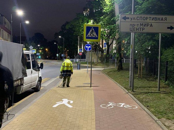 В Калининграде обновили дорожную разметку на 19 улицах