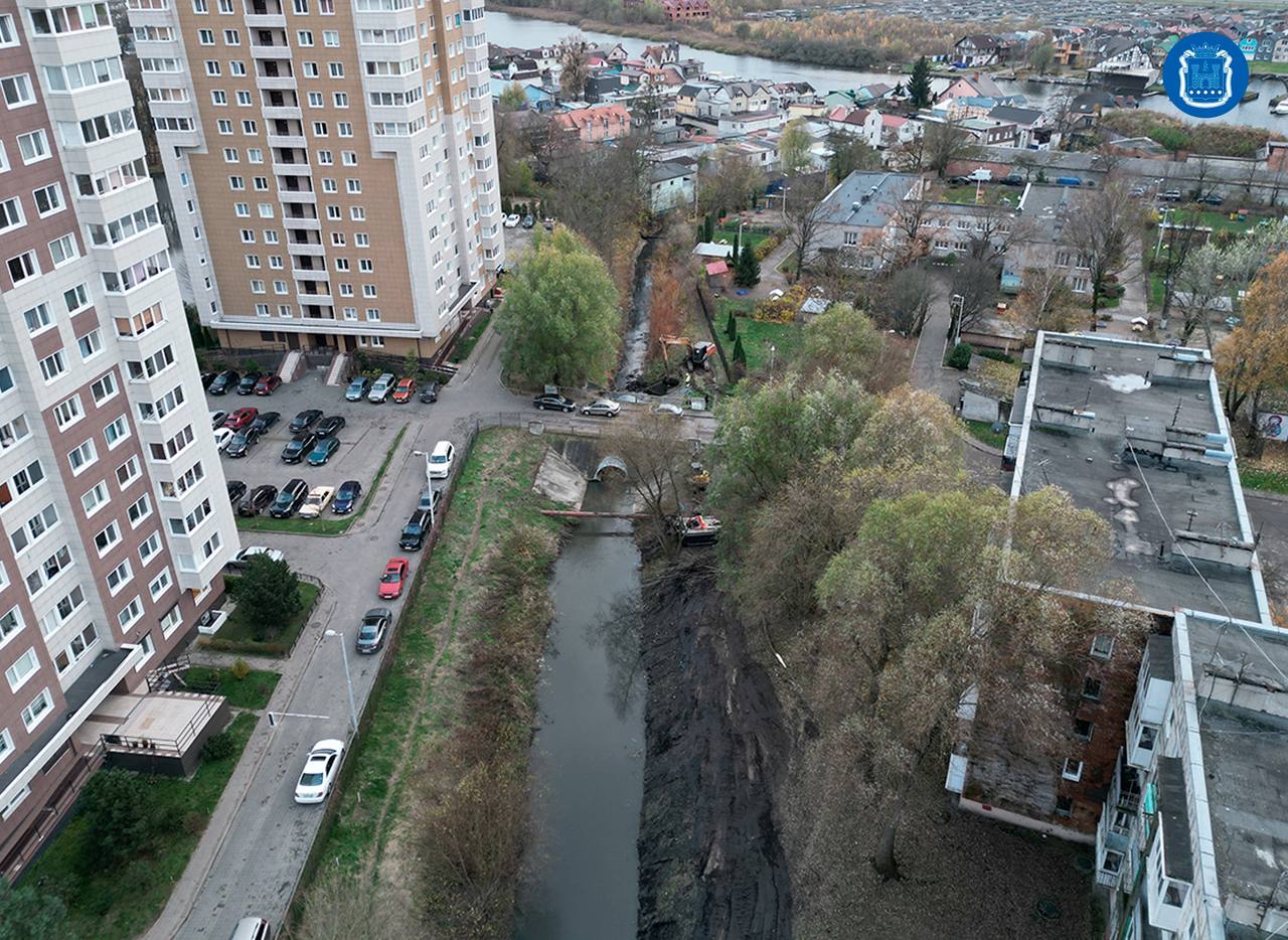 Глубина Литовского ручья в Калининграде местами достигает 5 метров